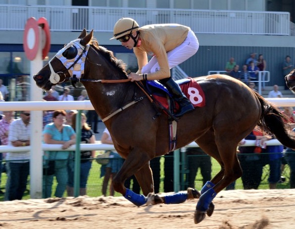 First winner: The 6-hour journey to Southwell racecourse in Nottinghamshire, England, was more than worth it when this 2013 victory by Beach Rhythm opened Jim Allen’s training account