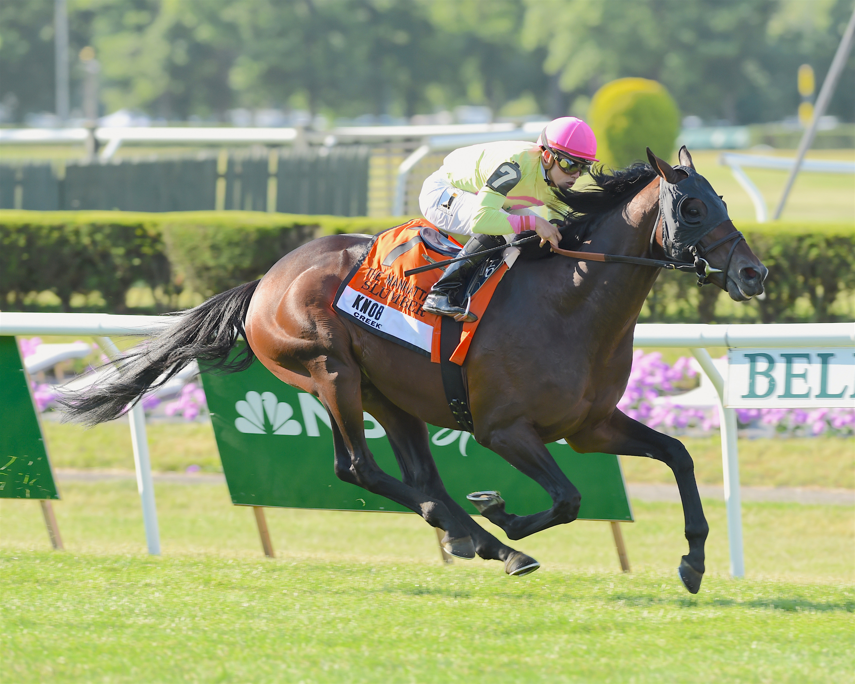 Making the grade: Slumber (Irad Ortiz) winning the G1 Manhattan Stakes at Belmont Park in 2015. Photo: Courtney Heeney/NYRA.com