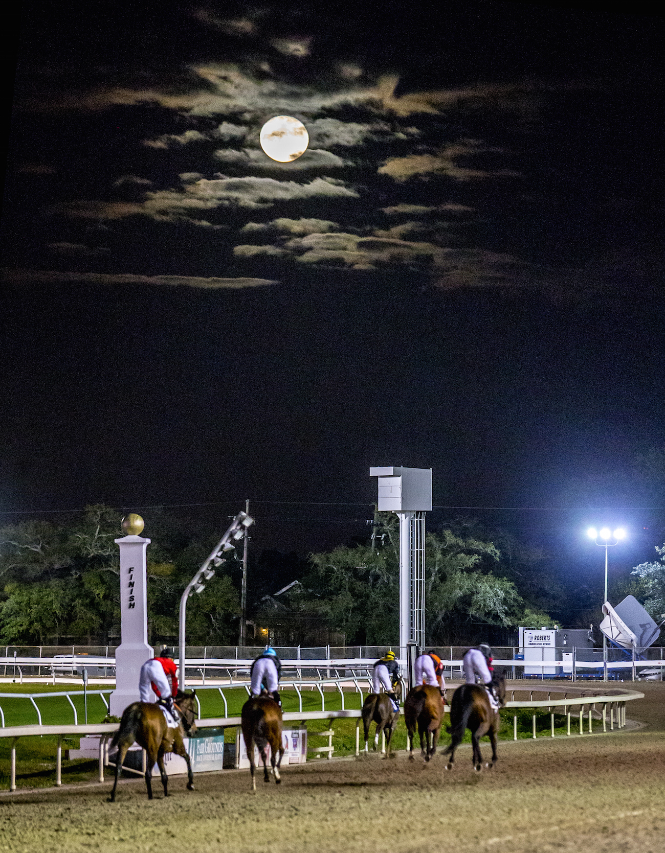 A glorious photograph of Fair Grounds under moonlight. Photo: Lou Hodges Jr