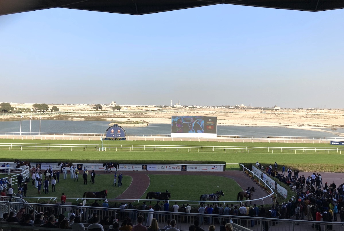 Scene over Sakhir: looking out across the racecourse ahead of the Al Sakhir Cup. Photo: Jane Godfrey