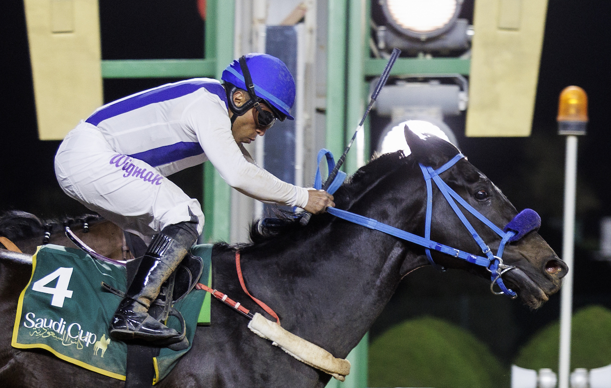 World’s richest prize: Emblem Road and Wigberto Ramos win the $20m Saudi Cup in Riyadh. Photo: Jockey Club of Saudi Arabia / Douglas De Felice