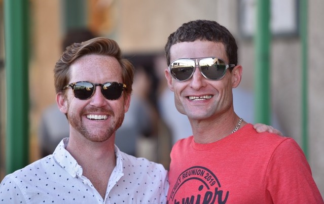 Jockey team: Logan Cormier (right) with Clint Bentley, the movie’s director and co-writer. Photo: Phyllis Kwedar