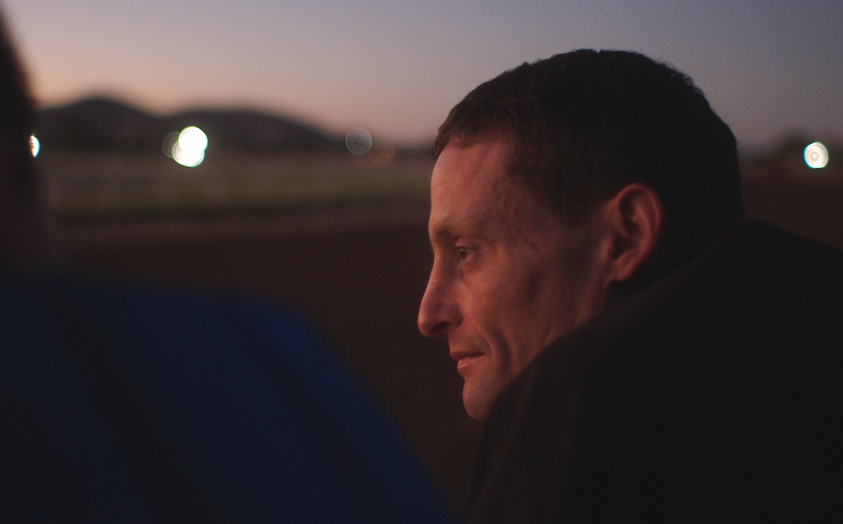 Screen shot: Logan Cormier was ‘tailor-made’ for the role as jockey Leo Brock, says director Clint Bentley. Photo: Adolpho Veloso