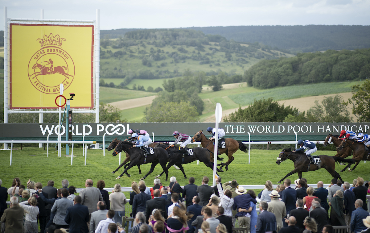 Glorious Goodwood: Magical Wish (Pat Dobbs) wins the World Pool Handicap at the Goodwood Festival, three days of which feature in the series for 2022. Photo: World Pool