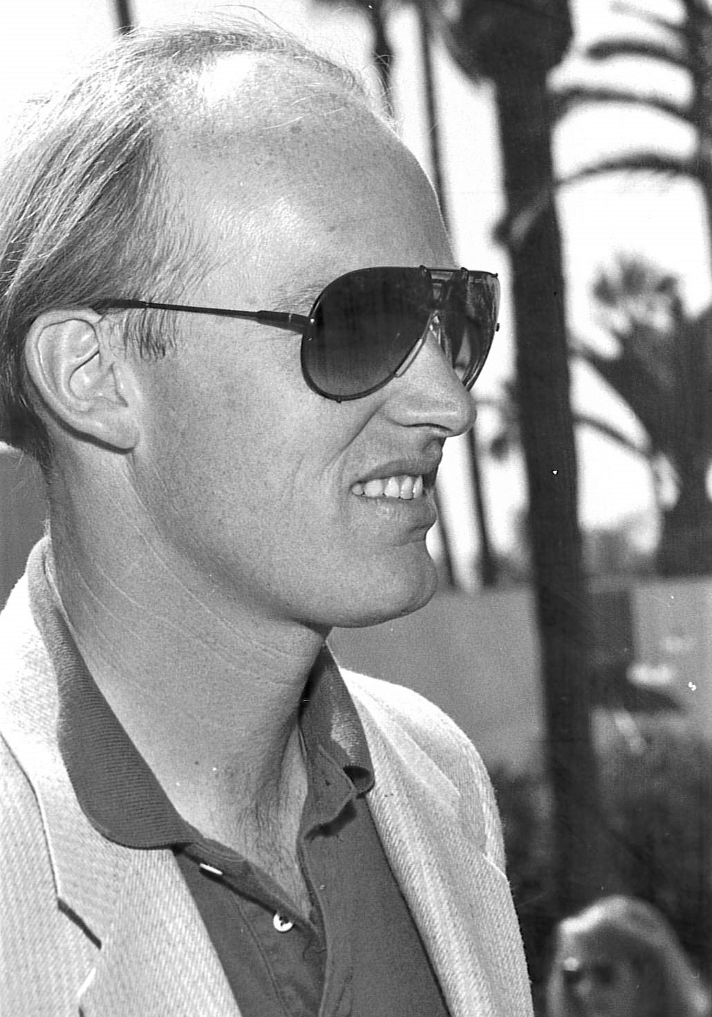 West Coast dude: John Gosden, 1980s California version. Photo: Del Mar