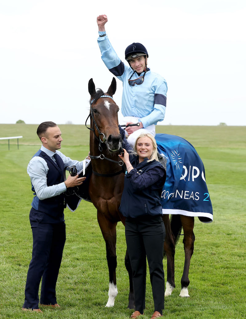 Cachet and James Doyle after their 1000 Guineas victory. Photo: Dan Abraham/focusonacing.com