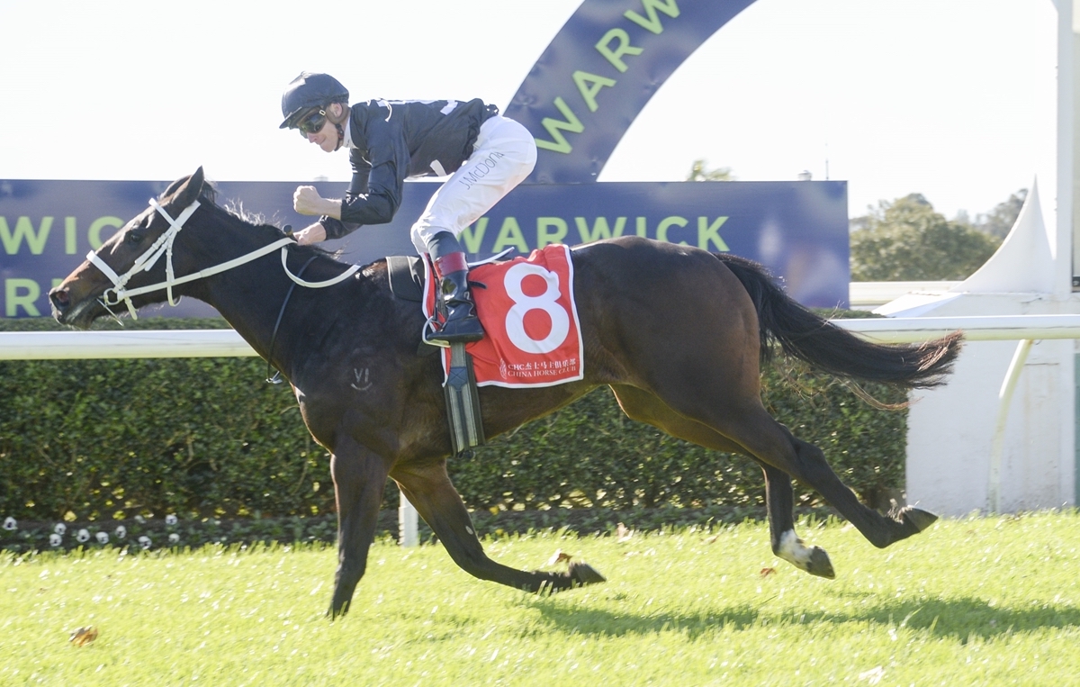 Hitting the century: James McDonald scores 100th Sydney metropolitan win of the season aboard Pretty Wild at Warwick Farm on Wednesday. Photo: NZTM/Bradleyphotos.com.au