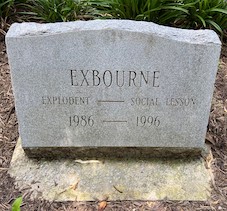 A simple stone at Juddmonte Farm in Kentucky marks the grave of Exbourne. Photo courtesy of Juddmonte Farm