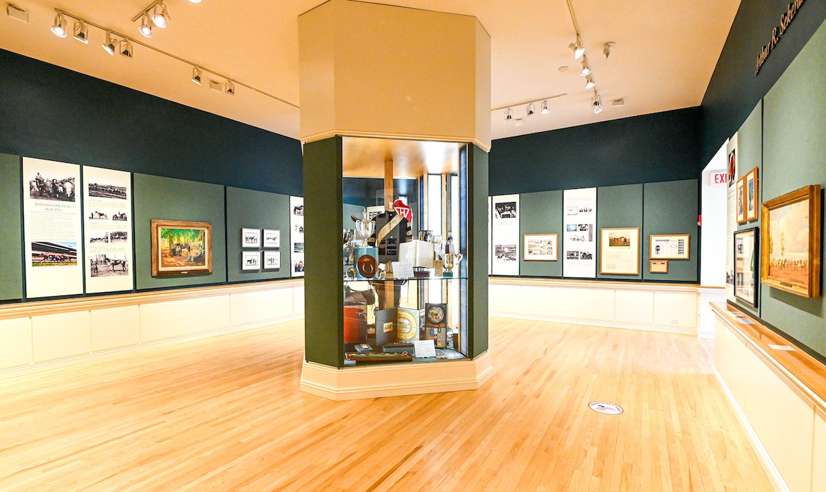 Assembled artefacts: the museum’s 20th Century Gallery. Photo: Bob Mayberger Photography/National Museum of Racing and Hall of Fame