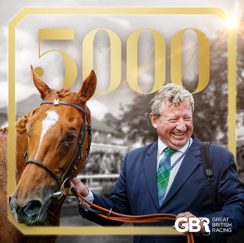 5,000 and counting: record-breaking trainer Mark Johnston. Graphic: Great British Racing
