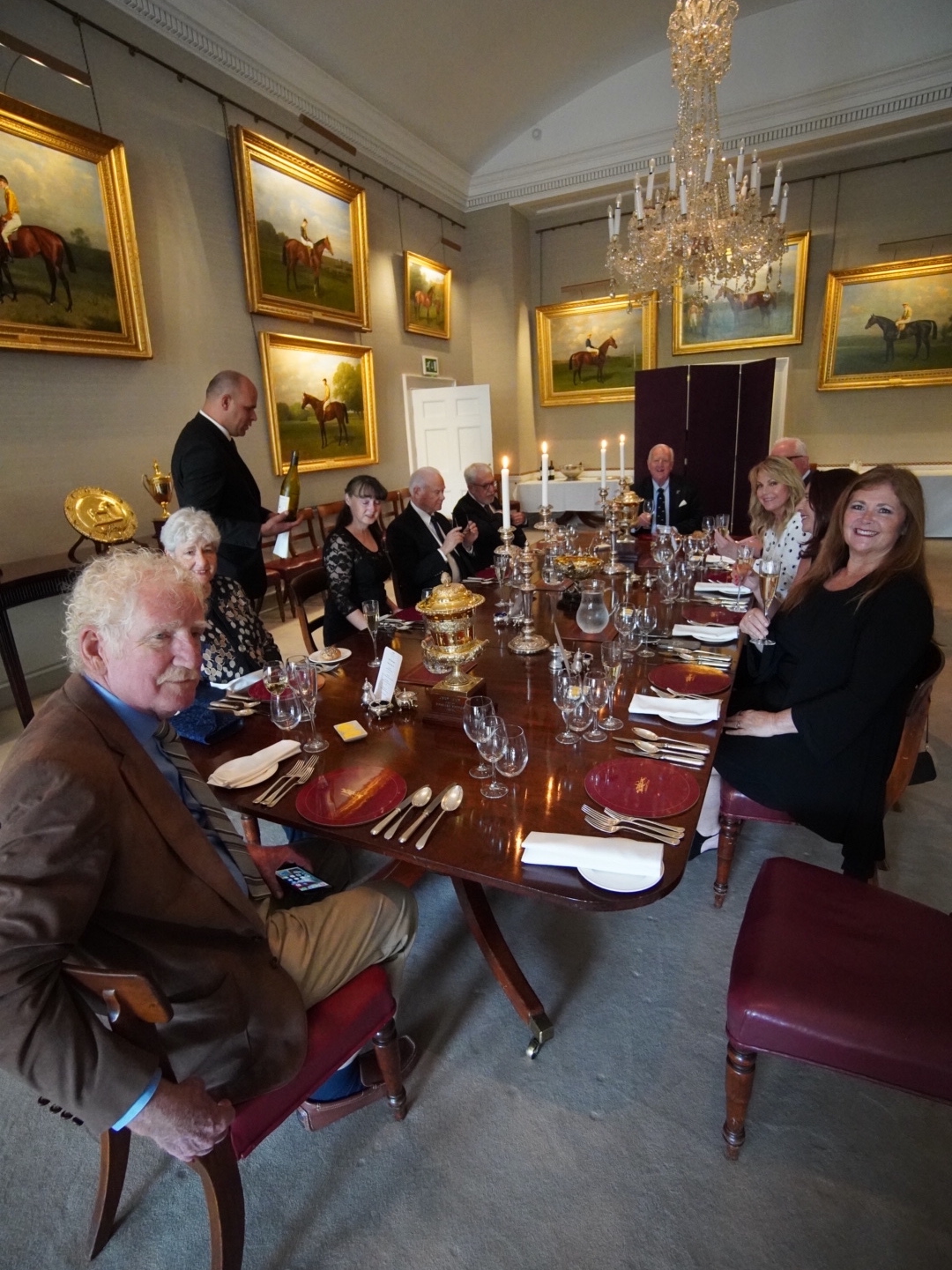 Dinner party: Team Valor partners enjoy a meal at the historic Jockey Club Rooms. Photo: Clark Spencer