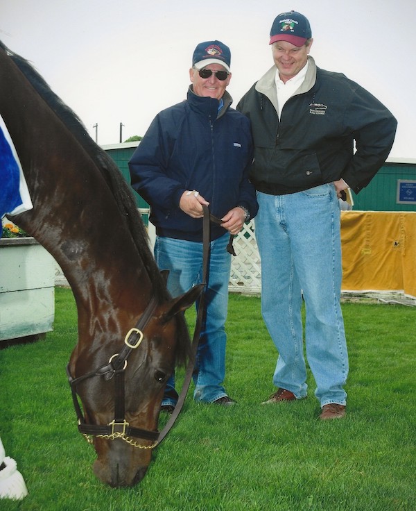 Lost In The Fog had only a few days to live when he shared this moment with Greg Gilchrist and the author at Golden Gate. Photo: Vassar Photography