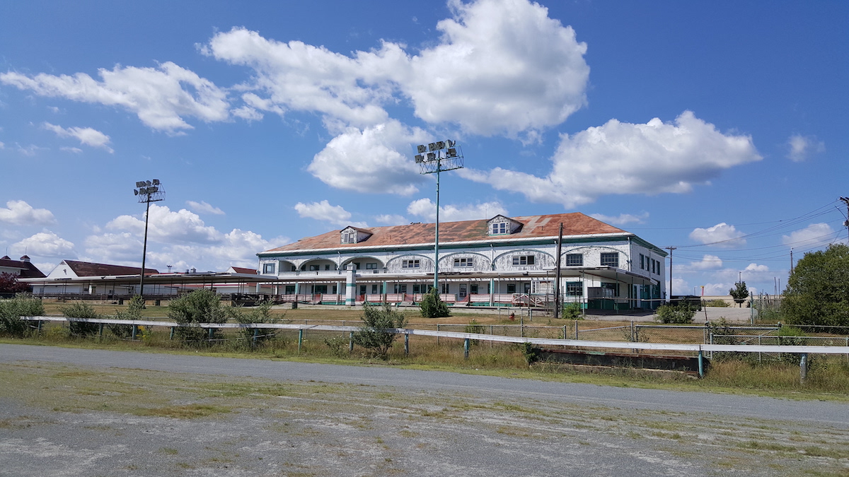 Rockingham Park’s iconic administration building was the centre of Lou Smith’s empire – and arguably the track’s most distinctive feature; this photo taken just before demolition. Photo: Scott Oldeman