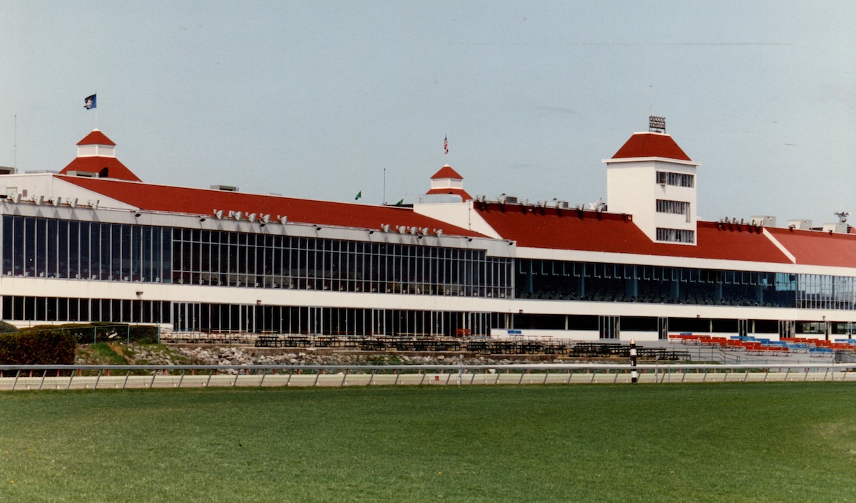 After the fire: the new grandstand at Rockingham Park in the 1990s. Photo: Rockingham Park Archives/Archivist Scott Oldeman