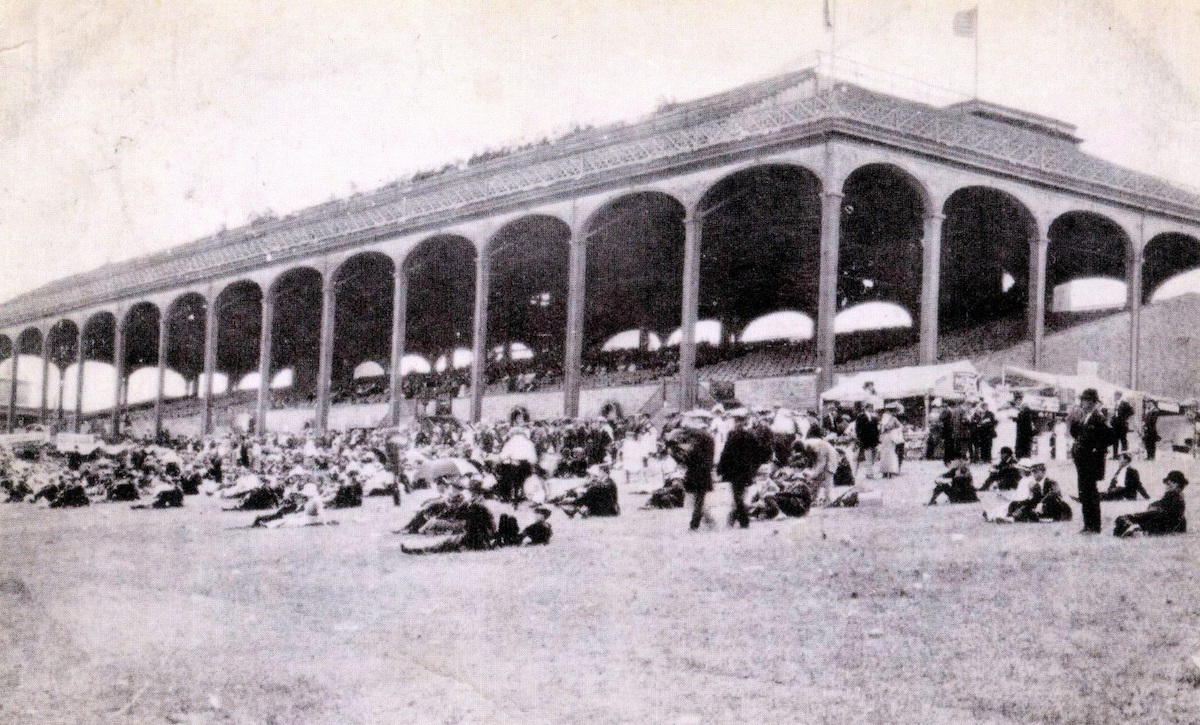Memories of a bygone age: a scene from the Rockingham Park grandstand during its earliest incarnation. Photo: Rockingham Park Archives/Archivist Scott Oldeman
