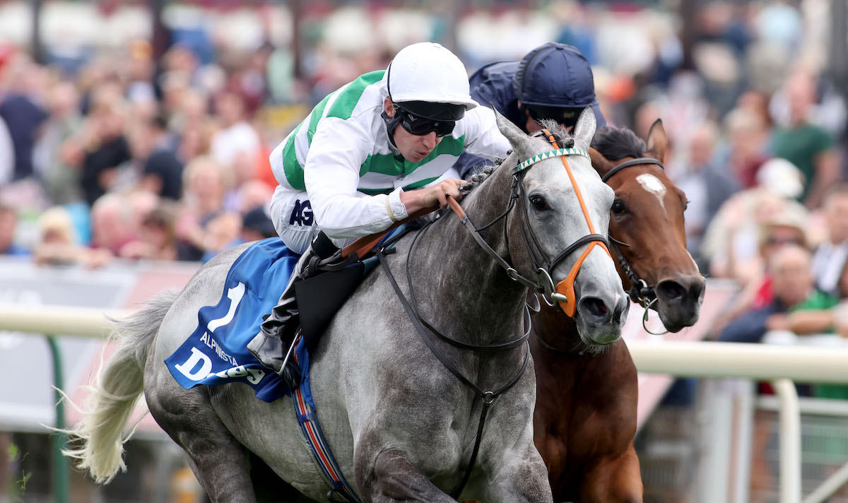 Yorkshire lass: Alpinista (Luke Morris) beats Tuesday to complete a G1 five-timer in the Darley Yorkshire Oaks at the Ebor meeting. Photo: Dan Abraham / focusonracing.com