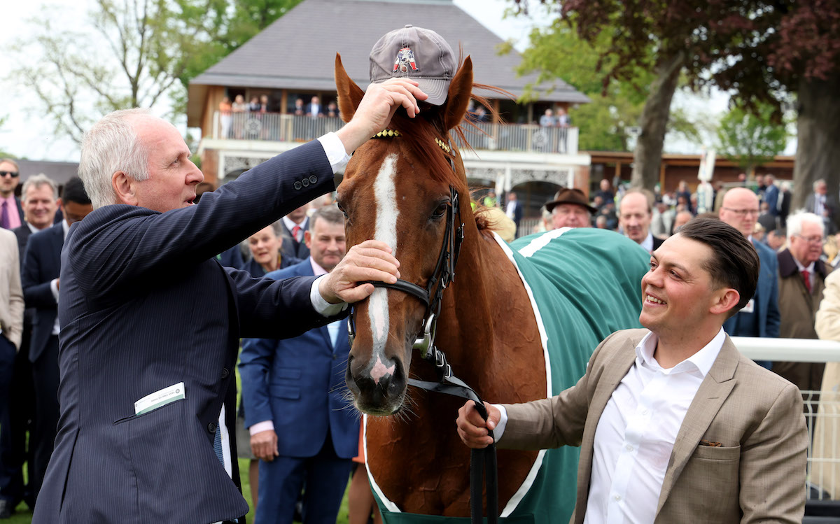 ‘Fairytale from start to finish’: owner Bjorn Nielsen with Stradivarius after this year’s Yorkshire Cup triumph. Photo: Dan Abraham / focusonracing.com