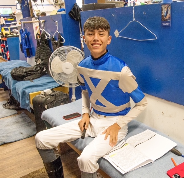 In the jocks’ room: native American teenager Bryson Butterfly is enjoying life since leaving the reservation. Photo: Maryland Jockey Club / Jim McCue