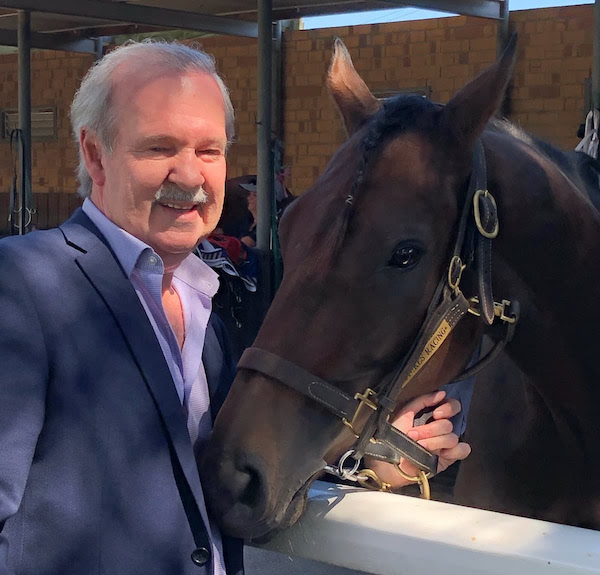 Flemington fancy: Bryan Martin with his Melbourne Cup contender Daqiansweet Junior. Photo supplied