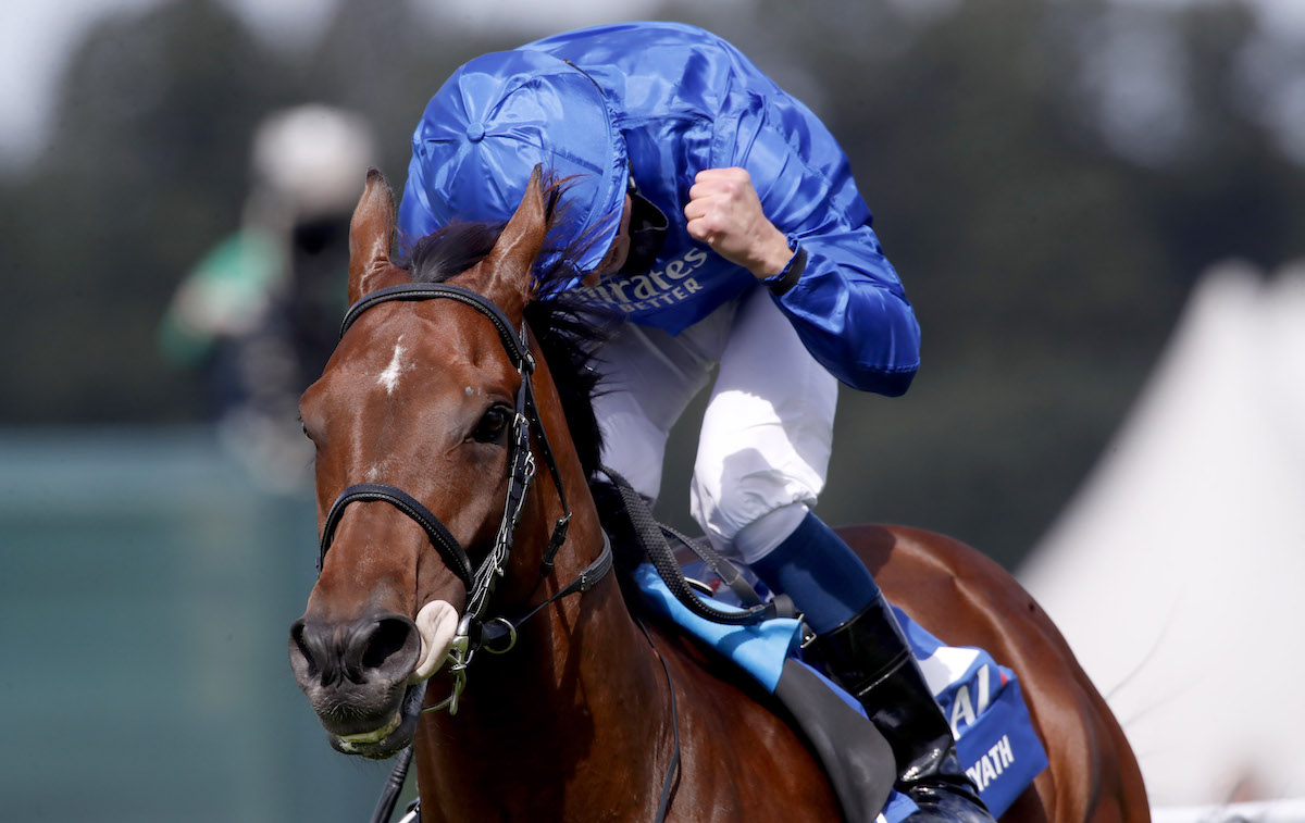 Star graduate: first-crop sire Ghaiyyath, pictured here winning the Coral-Eclipse in 2020 under William Buick, was sold at the Goffs November Foal Sale. Photo: Dan Abraham / focusonracing.com