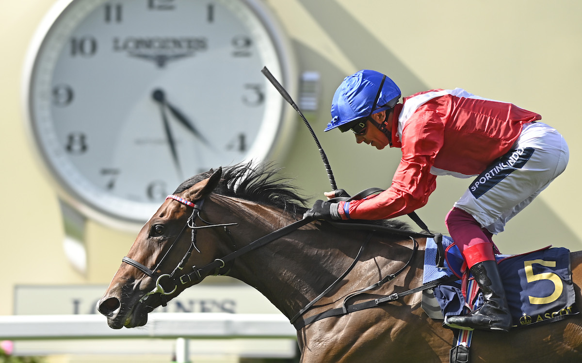 Royal Ascot hero: Dettori records the most recent of his 77 victories at Britain’s most prestigious race meeting on Inspiral in the G1 Coronation Stakes in June. Photo: Francesca Altoft/focusonracing.com