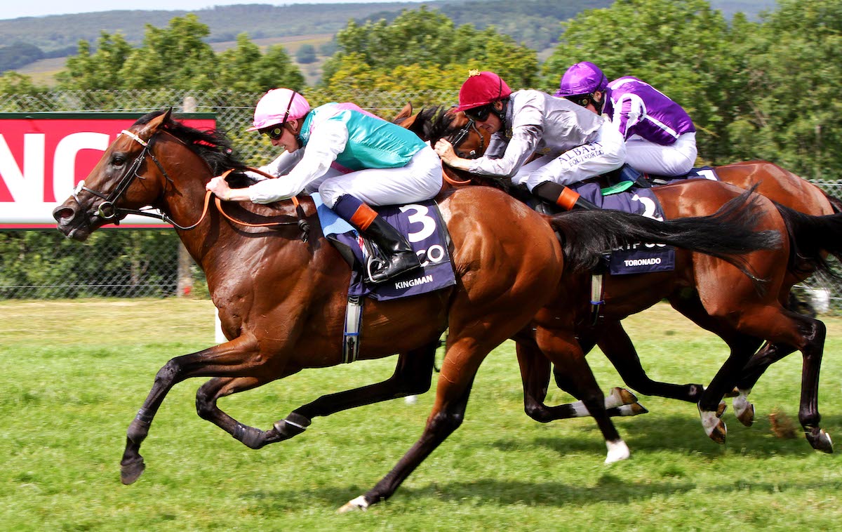 Explosive turn of foot: Robert Havlin rode Kingman every morning in work – but never in a race. This is the Sussex Stakes with James Doyle up. Photo: Megan Ridgwell / focusonracing.com