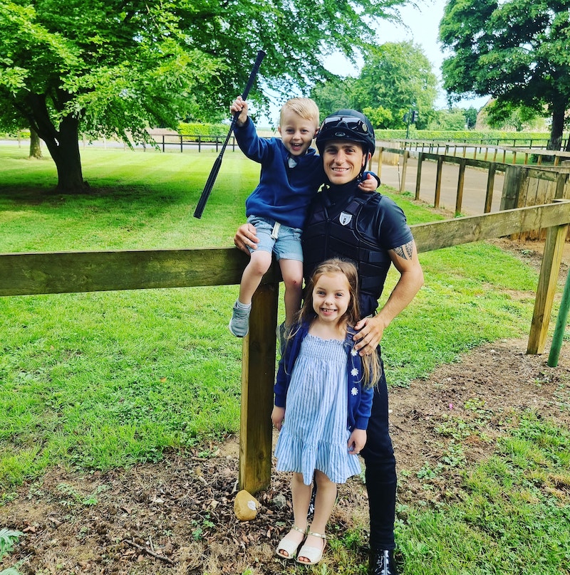 Family man: Collen Storey with his children Casey and Cai. Photo supplied