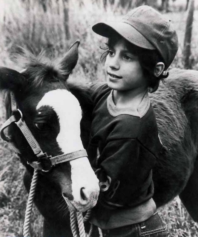 Michael Hershewe: former child star in action with the equine star in Casey's Shadow