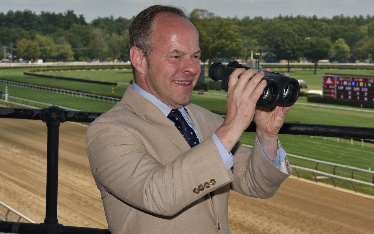 Larry Collmus: the voice of the Triple Crown. Photo: NYRA/Adam Coglianese