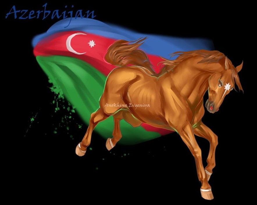 An Azeri-inspired travel poster for Azerbaijan.