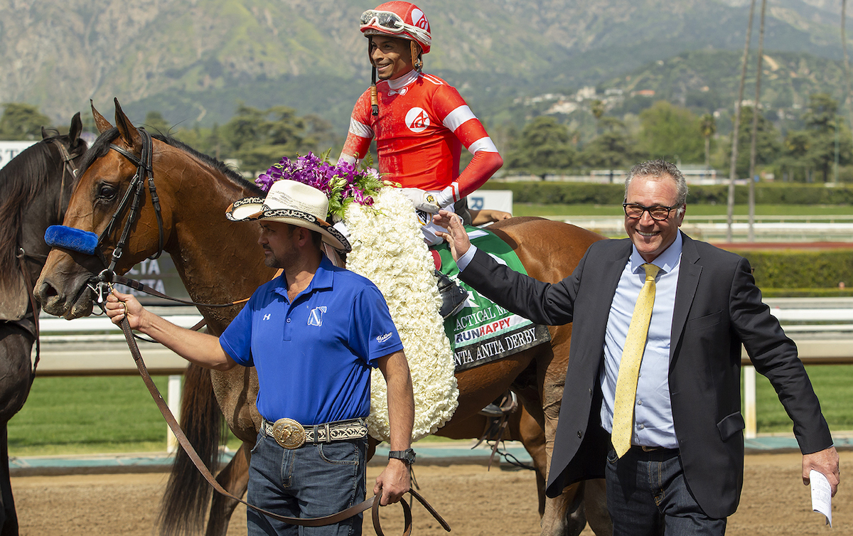 Practical Move (Ramon Vazquez) confirmed his status as a leading Kentucky Derby fancy for trainer Tim Yakteen. Photo: Benoit