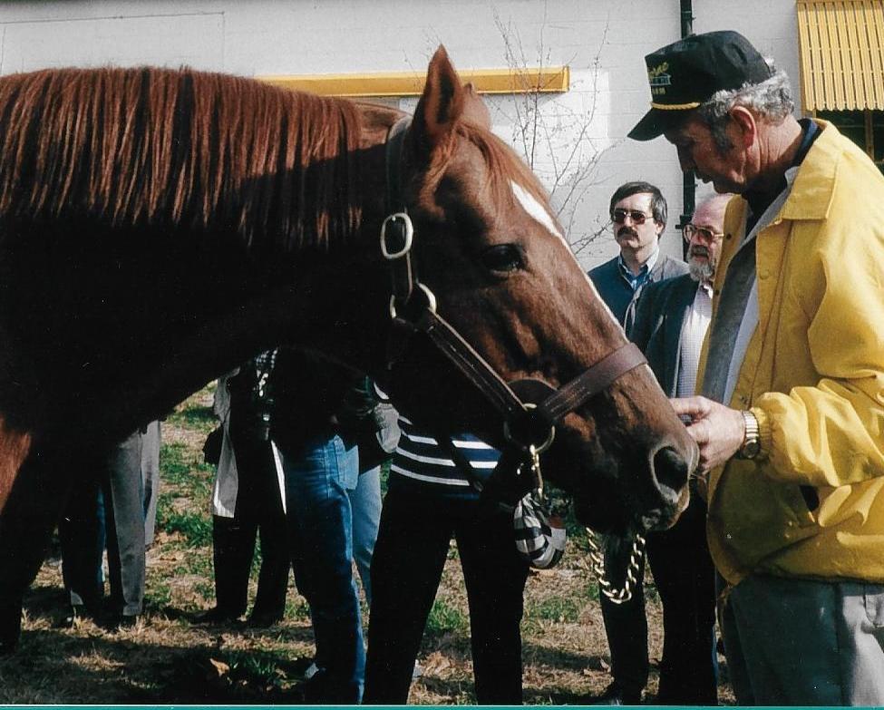 Secretariat and groom Bobby Anderson at Claiborne. Photo: Michael Tanner