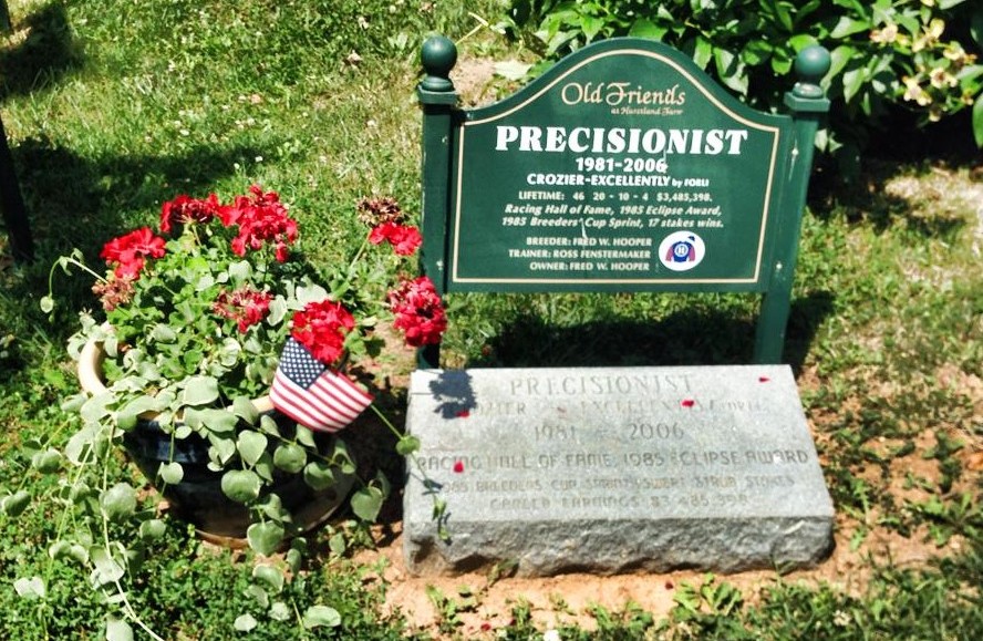 Precisionist was laid to rest in a place of honor at Old Friends Equine in Kentucky. (Kelsie Penny photo)