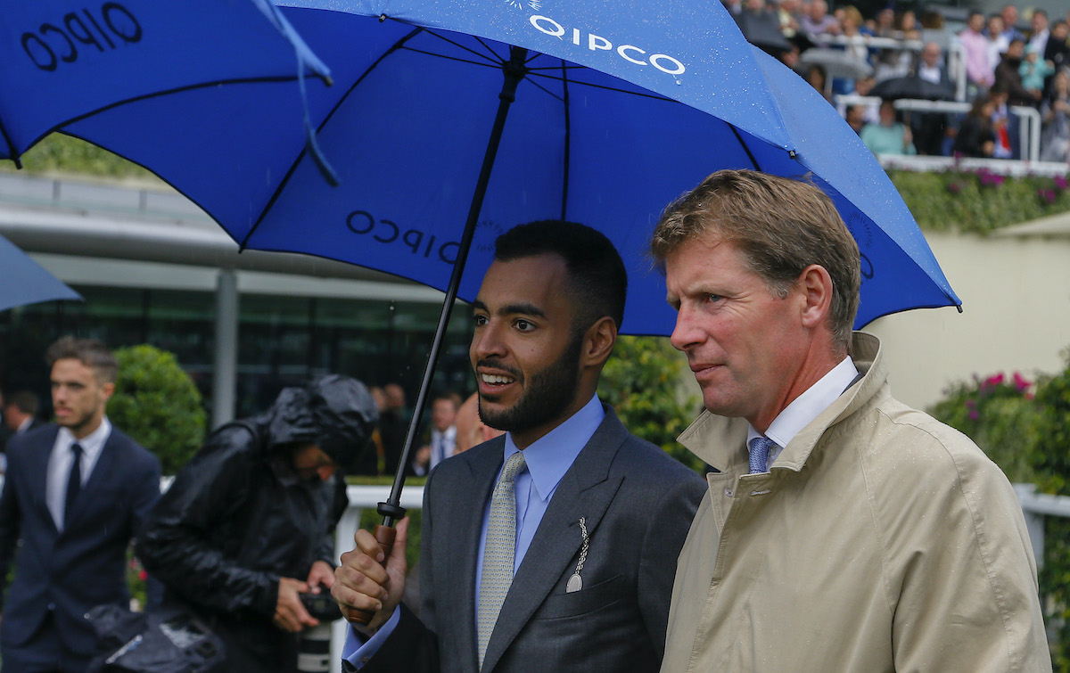 Deeply disappointed: Sheikh Fahad (left) with David Redvers. Photo: Mark Cranham / focusonracing