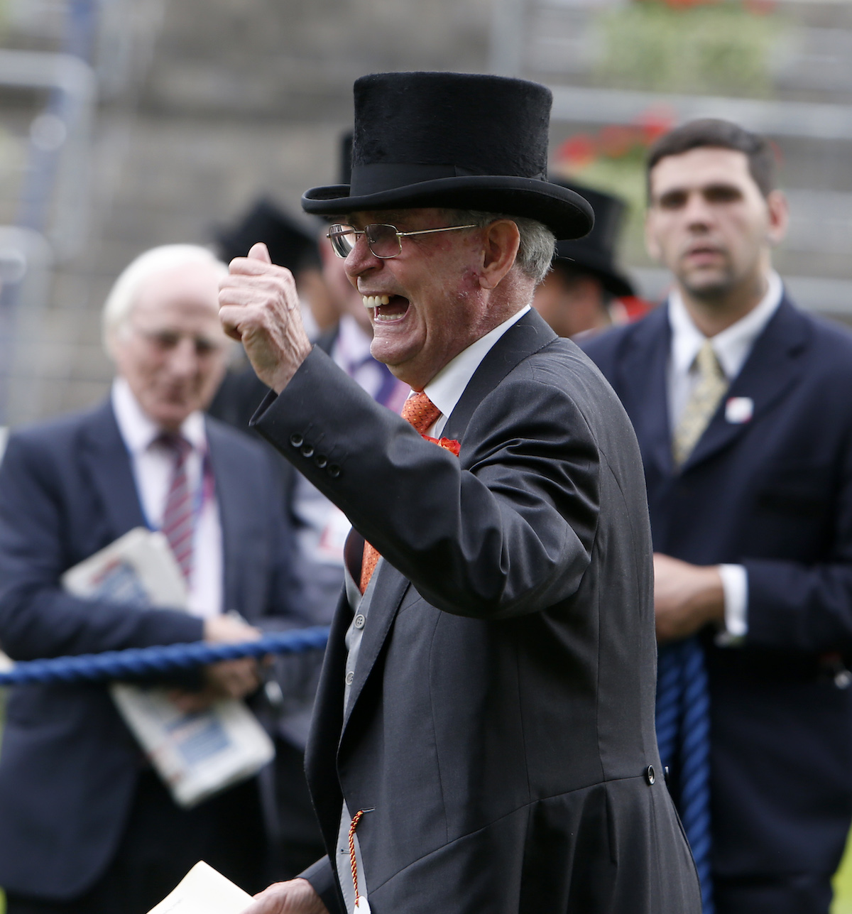 Dancing feet: Clive Brittain celebrates a Royal Ascot winner. Photo: Dan Abraham/focusonracing.com