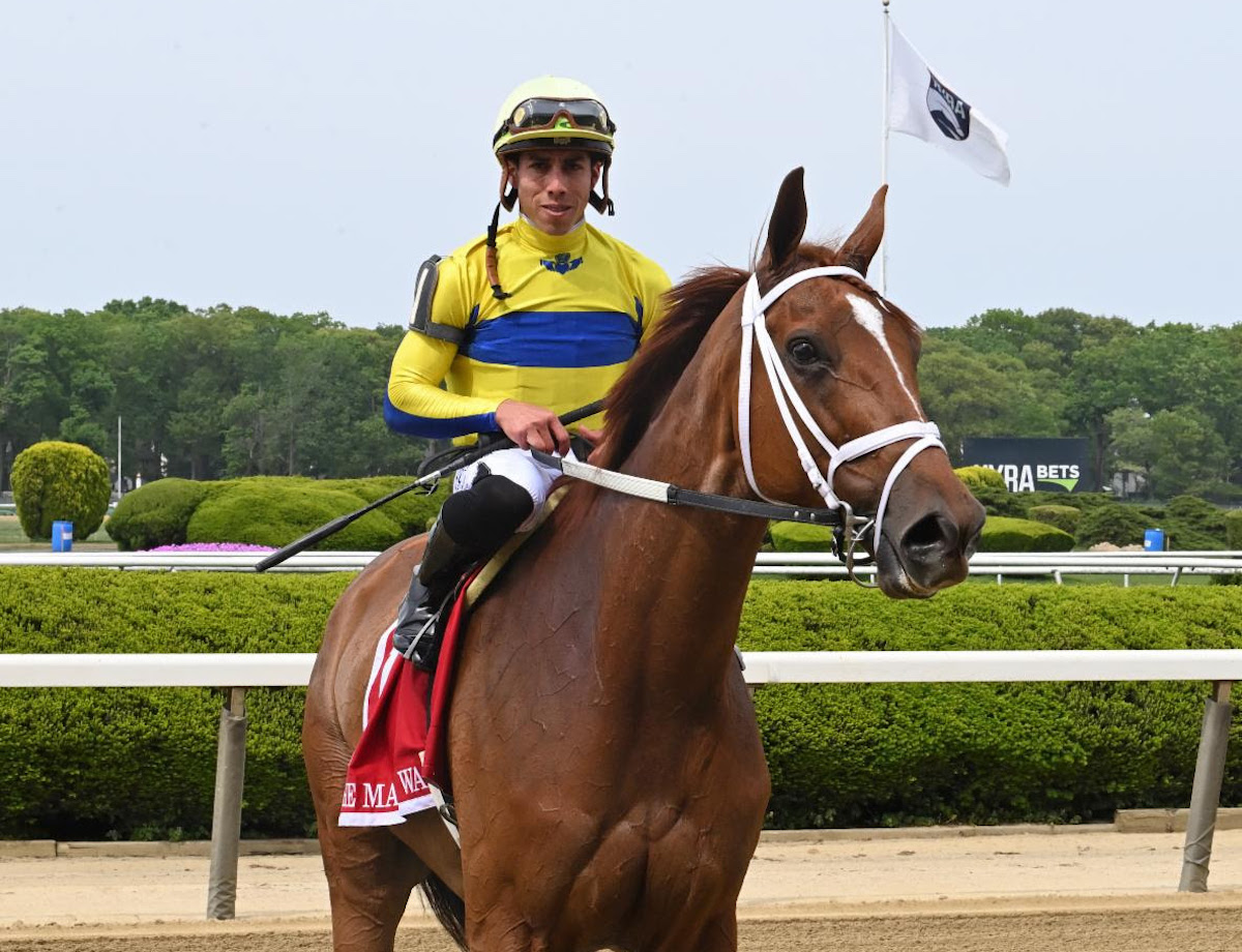 Red Knight: landed G1 Man o’War Stakes at Belmont Park under Irad Ortiz in May 2023. Photo: NYRA/Susie Raisher