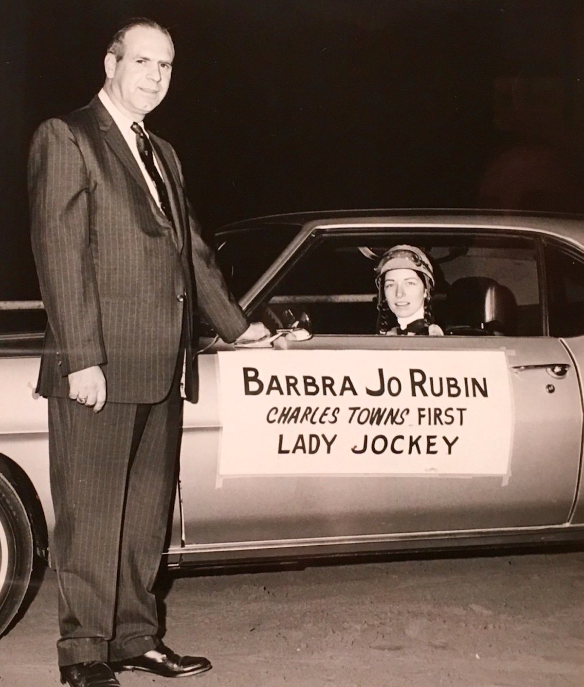 Place in history: Barbara Jo Rubin became the first licensed female jockey to win a race in the modern era at Charles Town in February 1969. Photo courtesy of Charles Town Races