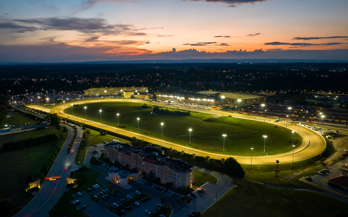Racing under floodlights is a major attraction at Charles Town Races. Photo supplied