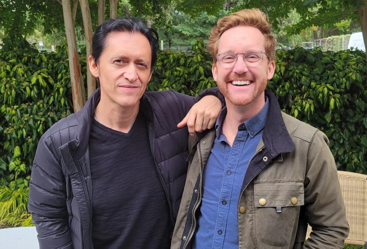 Director Clint Bentley with Jockey star Clifton Collins, Jr. Photo: Sony Pictures