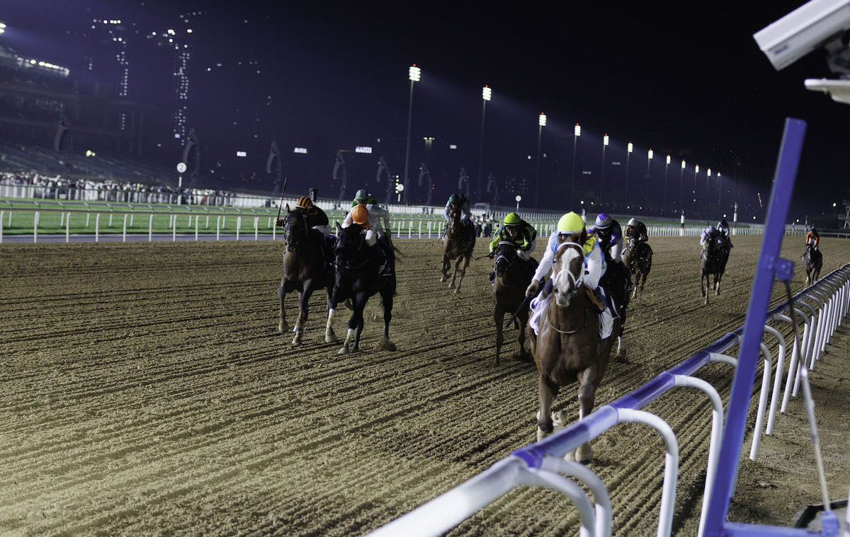 Effortless success: Kabirkhan (Pat Dobbs) slams his rivals in the G1 Al Maktoum Challenge. Photo: Dubai Racing Club