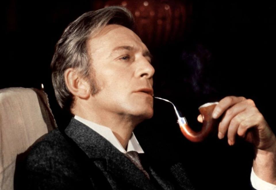 Christopher Plummer strikes a contemplative pose as Holmes in the 1977 TV production of Silver Blaze. (Harlech Television and TVOntario photo)