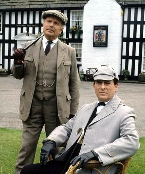 Jeremy Brett and Edward Hardwicke made a formidable team as Holmes and Watson. (Granada TV photo)