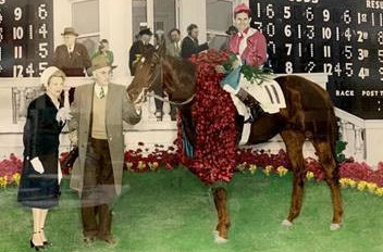 Connections of Jet Pilot after 1947 triumph at Churchill Downs. Photo: Kentucky Derby Museum