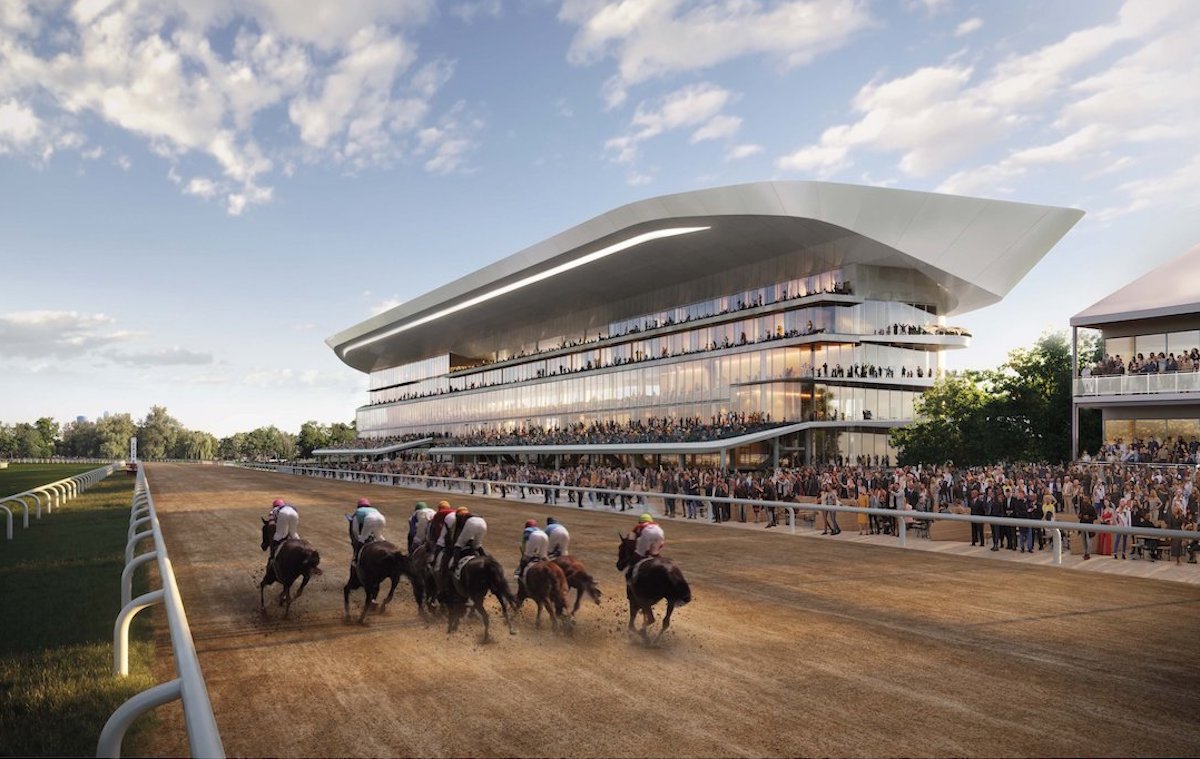 Artist's impression: the newlook Belmont Park post-2026. Courtesy of NYRA/Populous