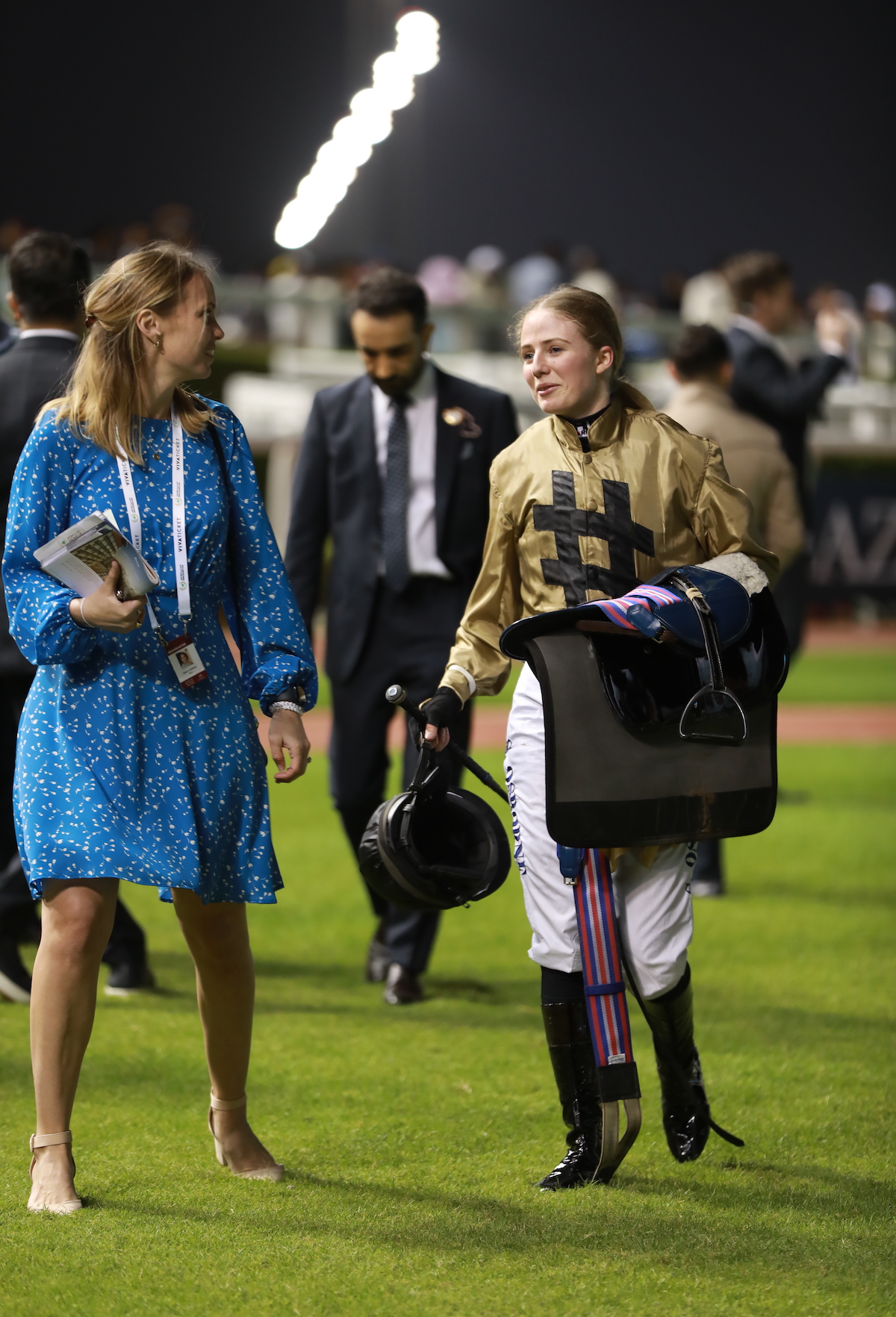 Saffie Osborne explains how she did it at Meydan. Photo: Dubai Racing Club