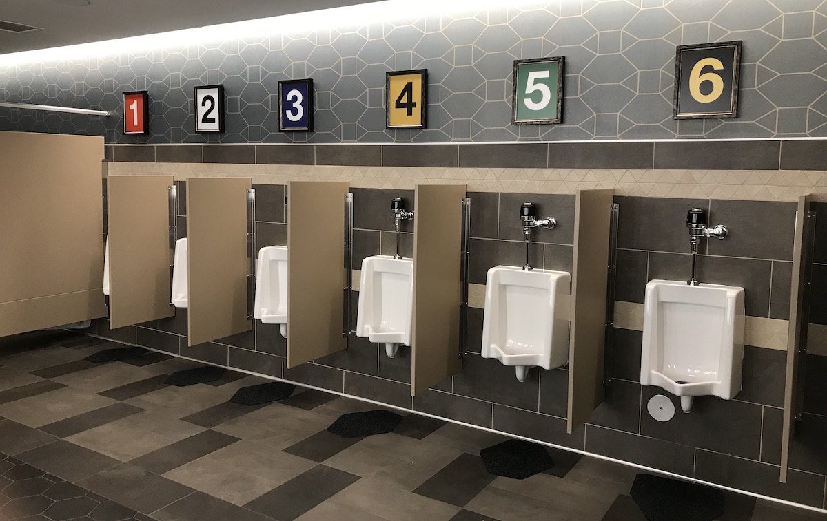 Let’s hope there isn’t too much jockeying for post-position in the Turfway urinals. Photo: Ken Snyder