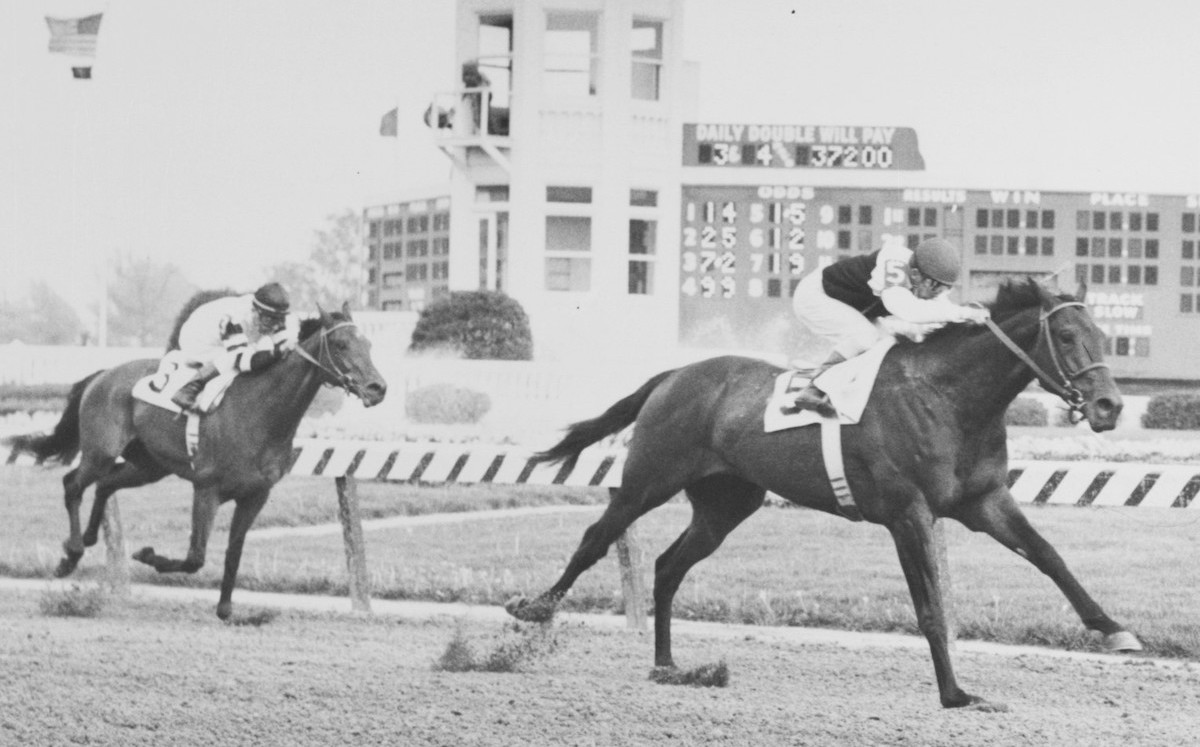 After winning the Derby Trial, Hill Rise was proclaimed Kentucky Derby favorite. Photo courtesy of Keeneland Library