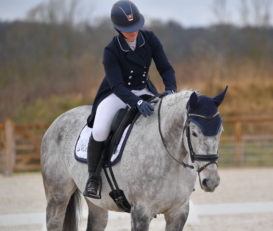 Now known as ‘Zizou’, Vazirabad has swapped endurance for elegance in his new dressage role with Gaelle Jonchery. Photo: Joel Bonnefond