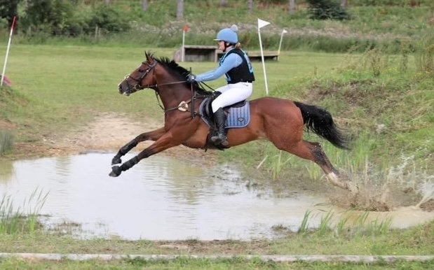 Leaps and bounds: Jassaar enjoys the cross-country section of the eventing discipline. Photo supplied