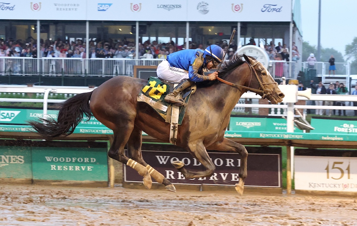 Sovereignty (Junior Alvarado) wins the Kentucky Derby. Photo: Coady Media / Kurtis Coady